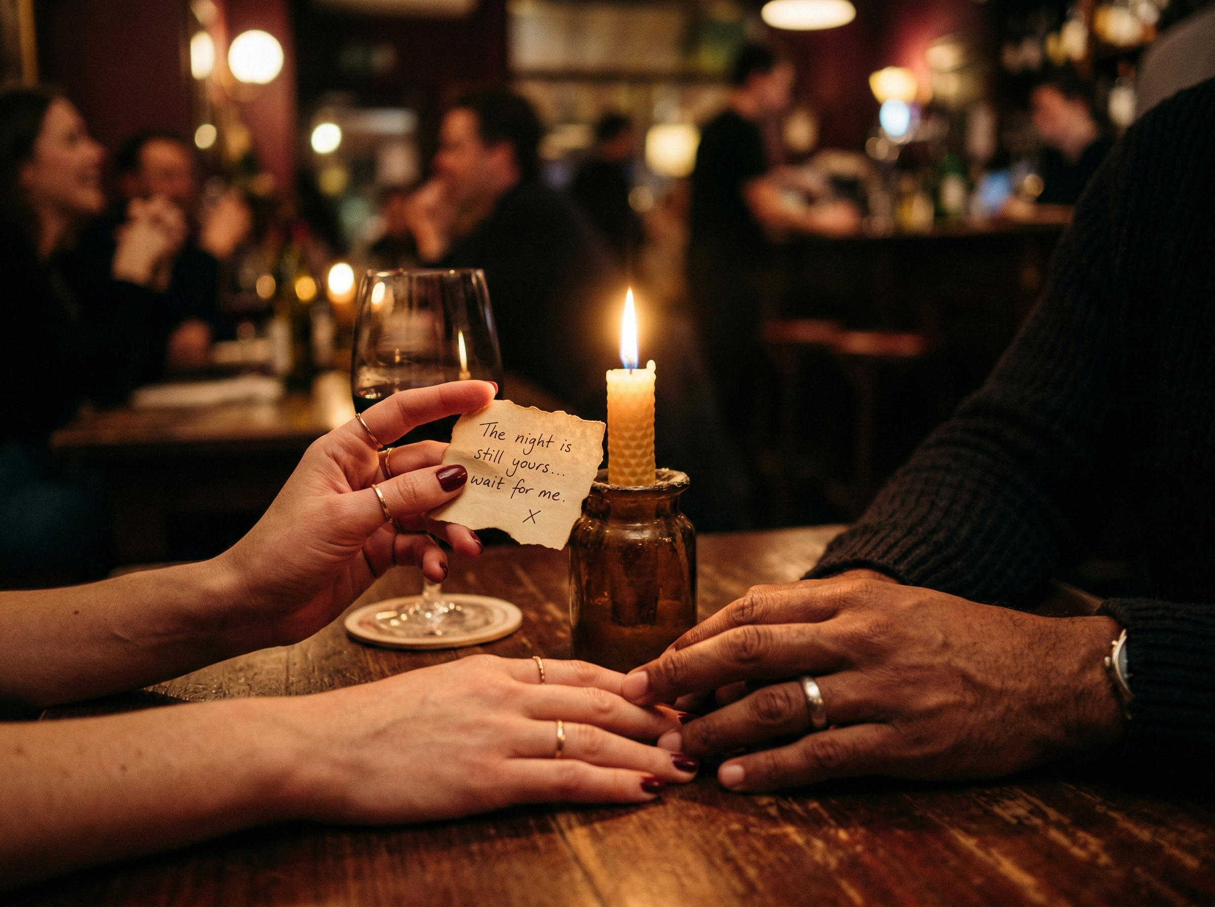 Two people sharing a meaningful conversation